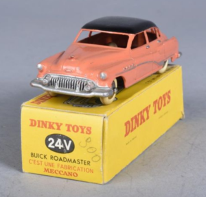 DINKY TOYS : Buick Roadmaster, réf. 24V, bleue et toit blanc crème