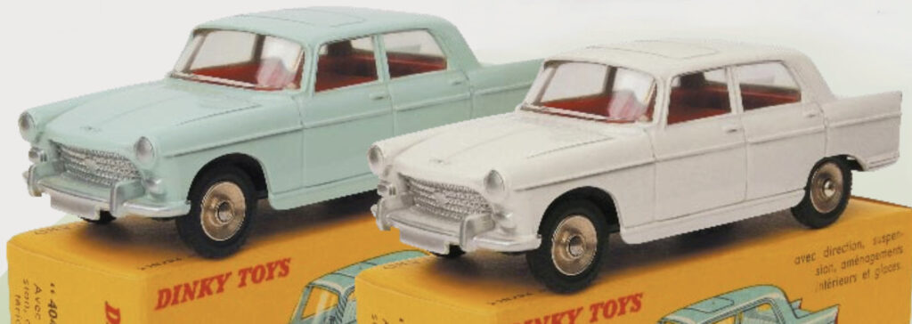 Voiture Miniature Dinky Toys - Peugeot 404 Berline - Modèle 24B - Vintage