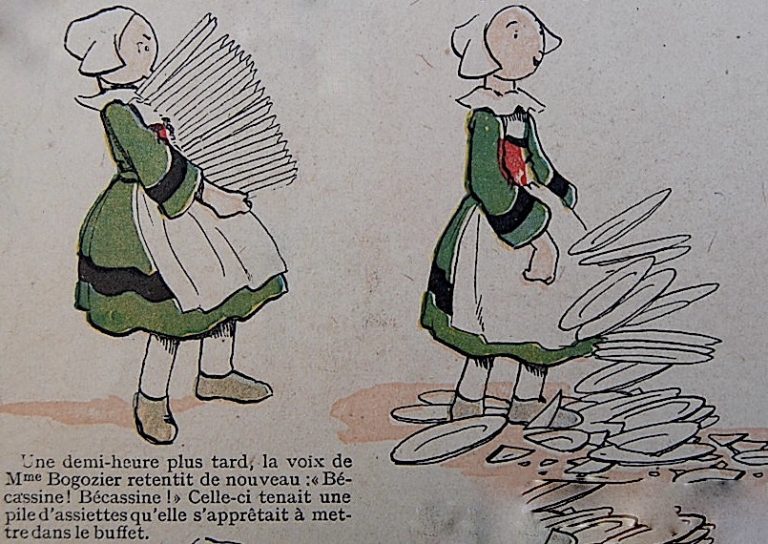 Jouet Mécanique Ancien Madelon Casseuse D'Assiettes VB, Dans Son Jus, France