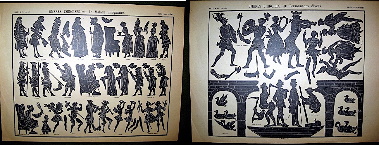 Ancienne Illustration Pour Théâtre D'ombres - Ogre Et Petit Poucet - France 1900