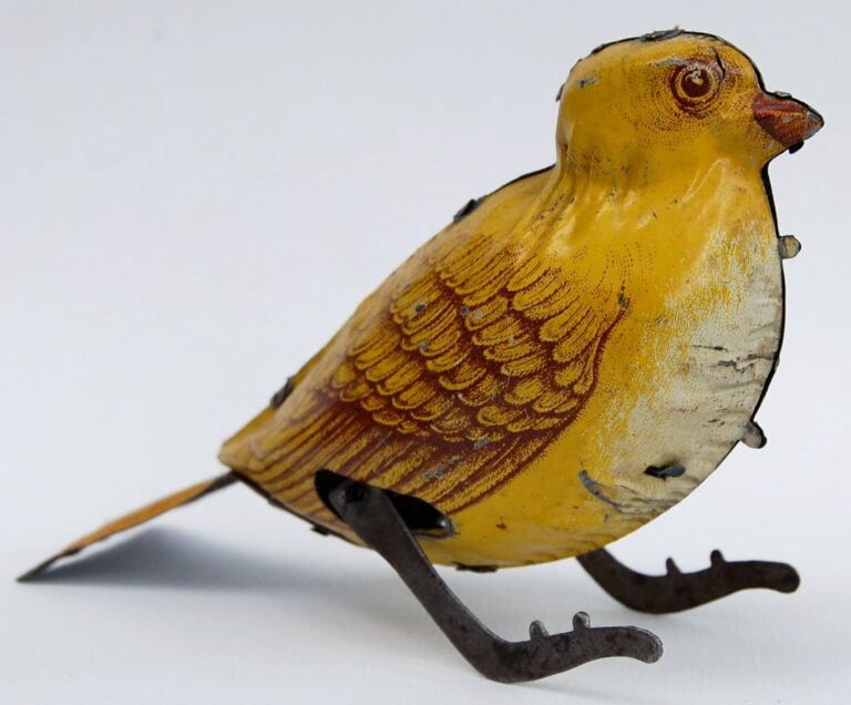 Ancien Jouet Mécanique En Tôle - Oiseau Perruche (Japan Yone) - Années 60