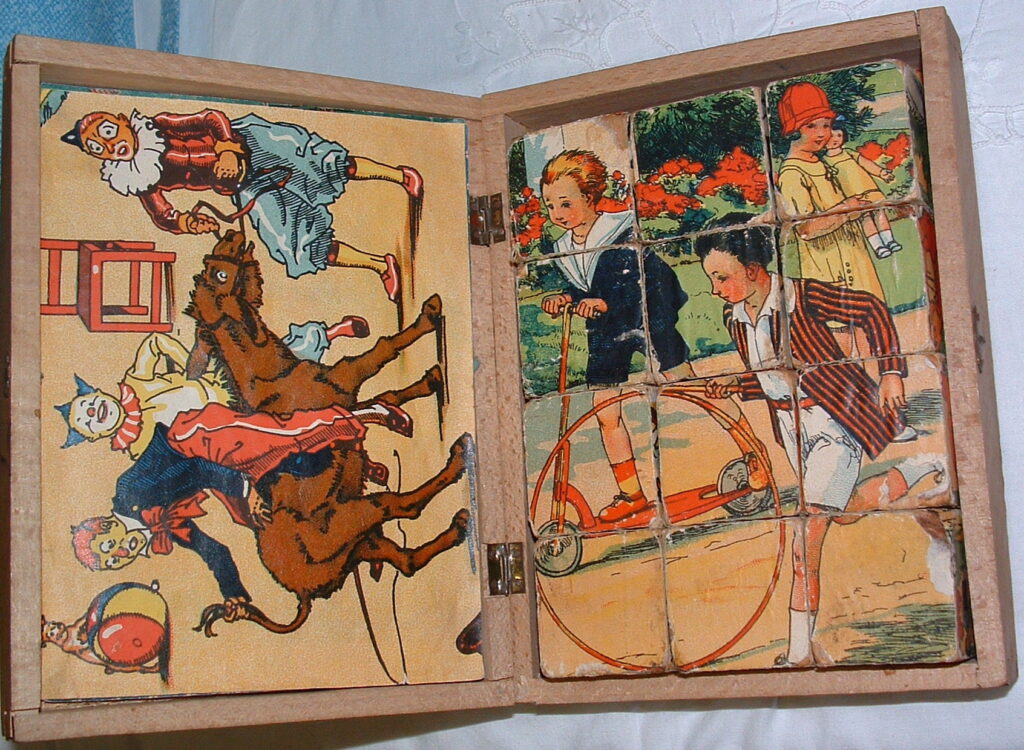 jeu de cubes anciens, Saussine,Atlas,JJF,MD