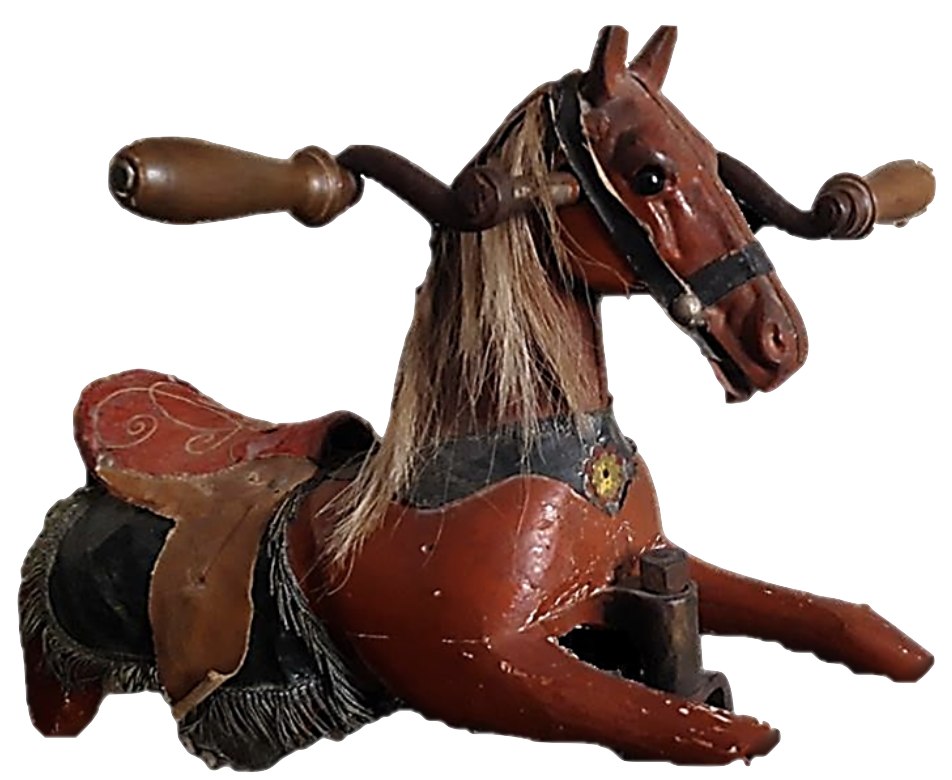 Jouet Cheval Ancien – Poney En Cuir Cousu Main, Collection